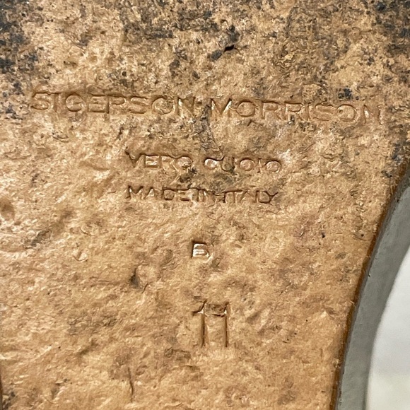 Sigerson Morrison heels gold sz 11 strappy made in Italy - Picture 10 of 12